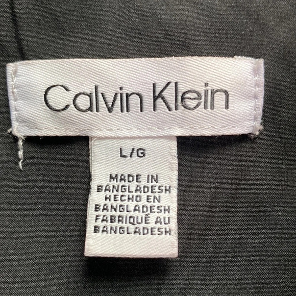 Calvin Klein Black Lightweight Jacket Tie Waist Like New Size L - Picture 8 of 10